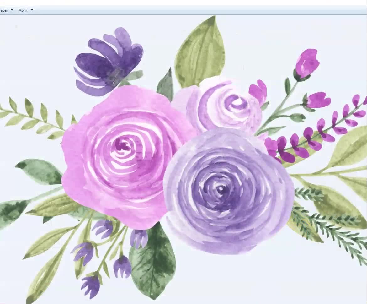 Flores de acuarela. Clip art y archivos de imagen png color - Etsy México
