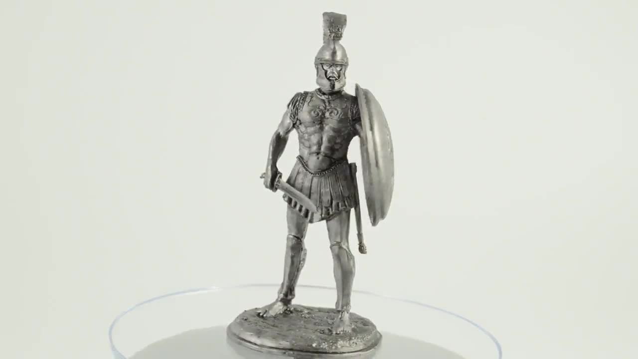 490 BC Tin toy soldier miniature figurine metal sculpture Athenian hoplite 