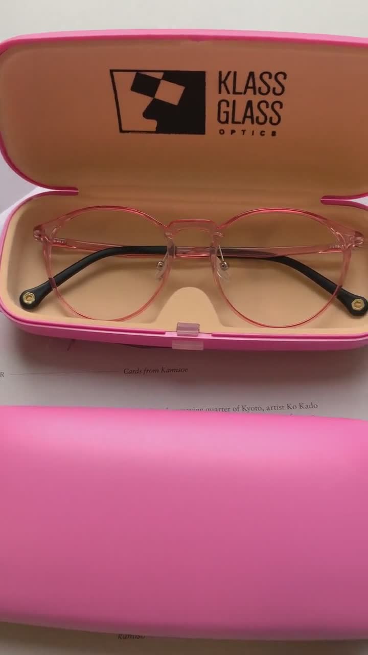 Pink Healifty Sunglasses Case Glasses Holder for Eyeglasses 