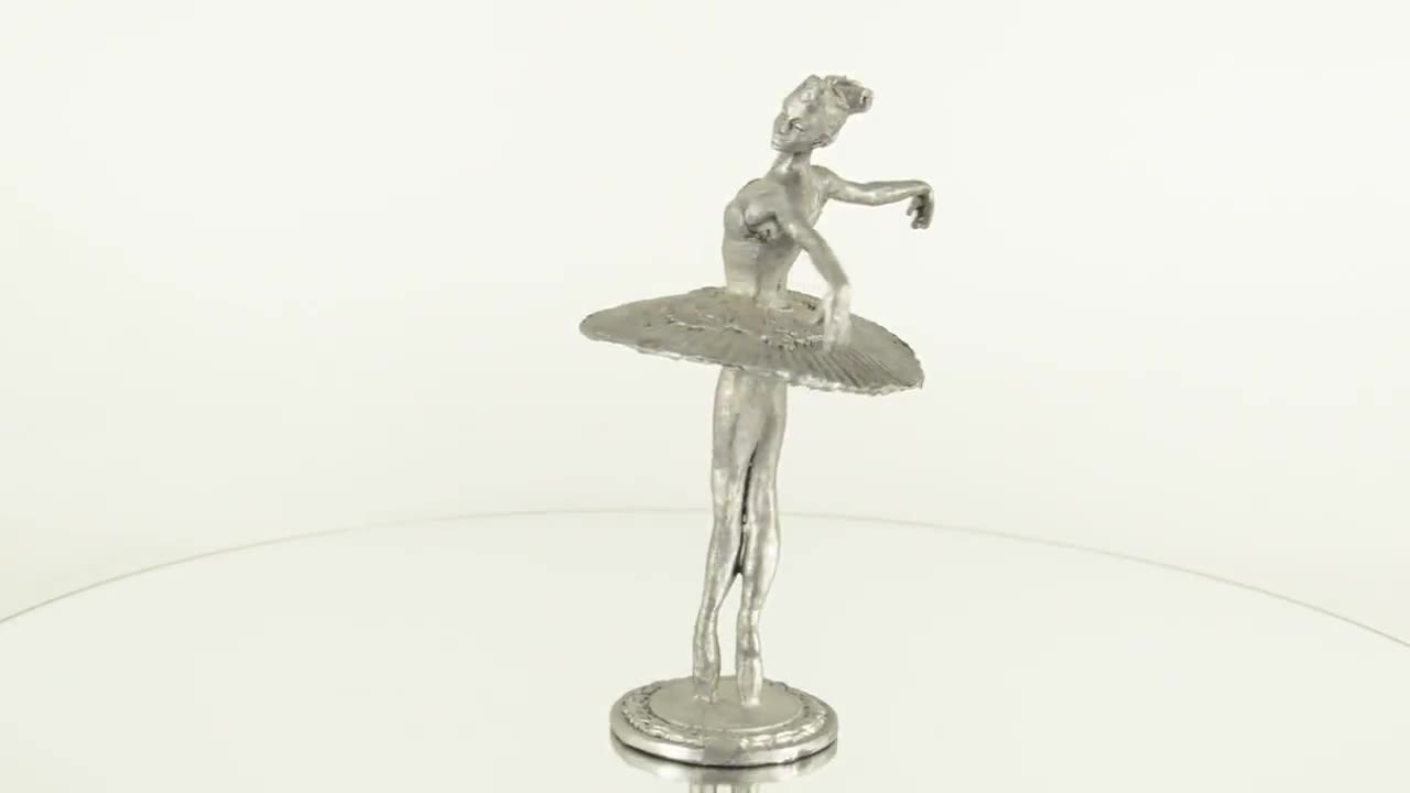 metal sculpture Ballerina 1959 year Tin toy soldier 54mm miniature statue USSR 