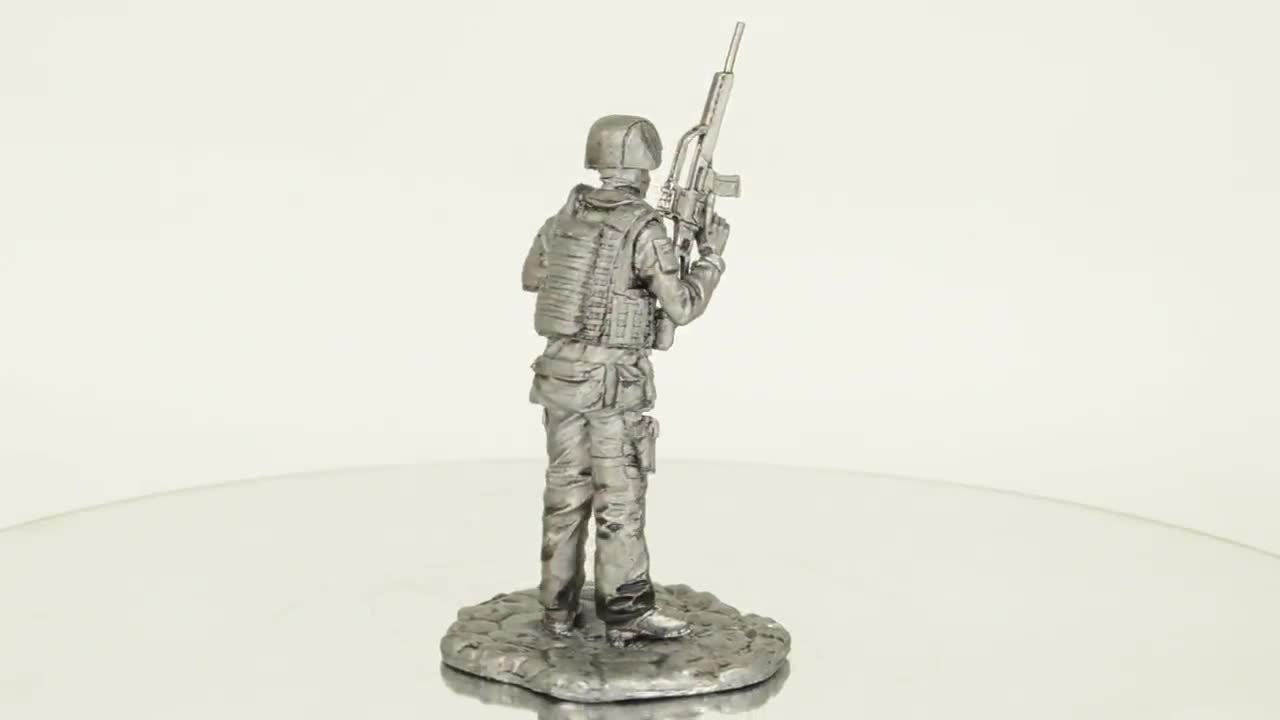 *German NATO soldier* Tin toy soldiers 54mm miniature figurine metal sculpture 