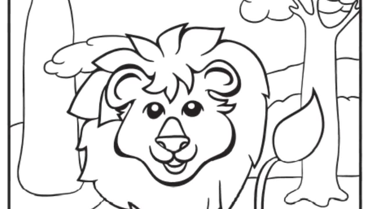 cute lion coloring pages for kids