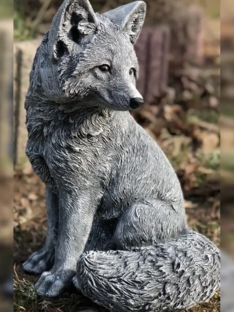 Details about   Fox Garden Statue Sculpture Resin Figurine Yard Lawn Outdoor Accent Decor 14''H 