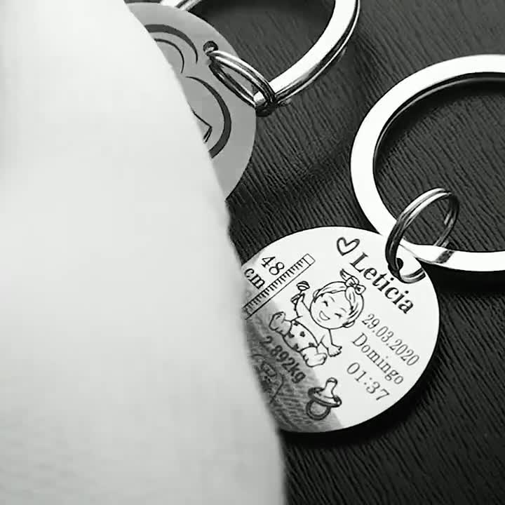 Baby Mädchen Schlüsselband  mit Wunschname   in Wunschfarbe ca 50 cm Neu 
