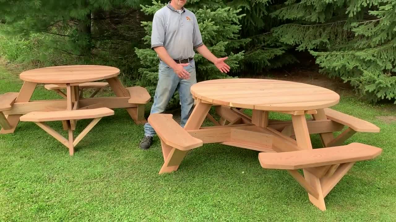 round picnic table