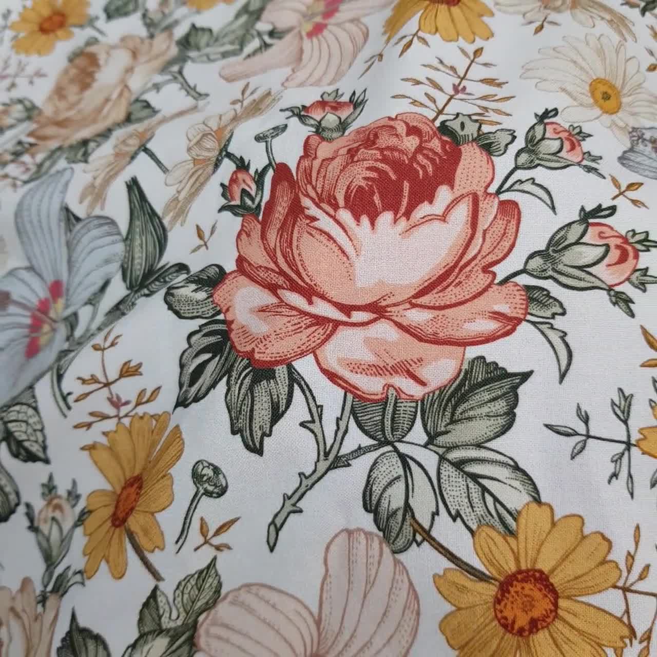 Vintage Floral Fabric Pattern stock photo (40326) - YouWorkForThem