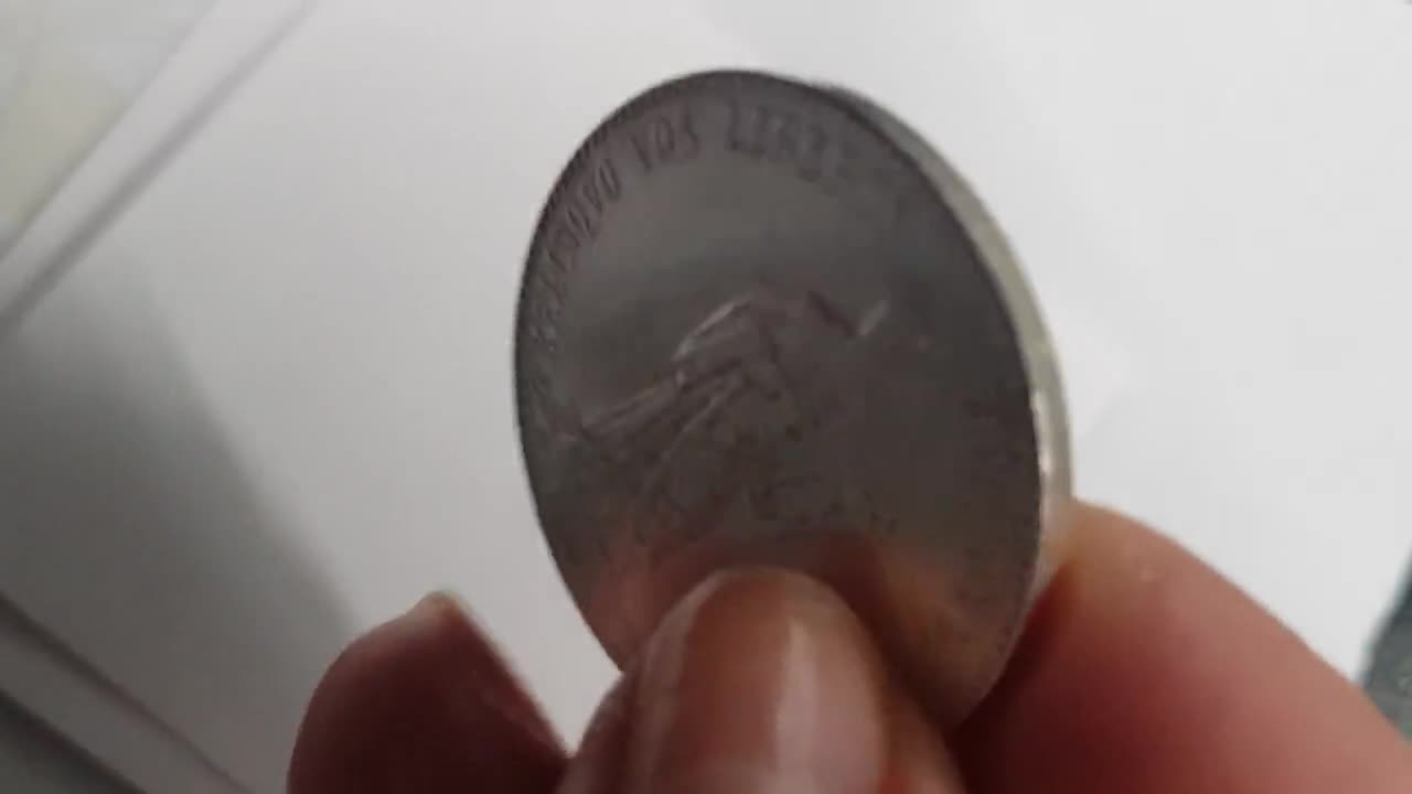 Fake Silver Coin Republic of San Marino Reproduction of a fake print. Five Lire Silver