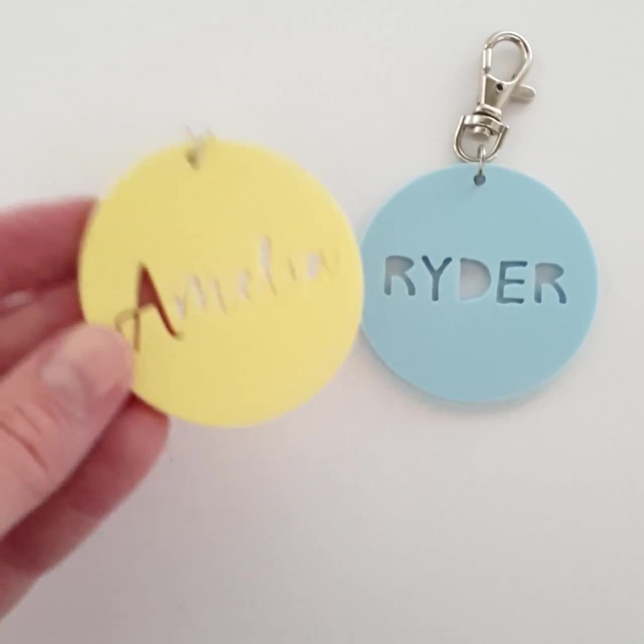 personalised easter gift Keyring One Only Handmade School Bag Chain Chick 