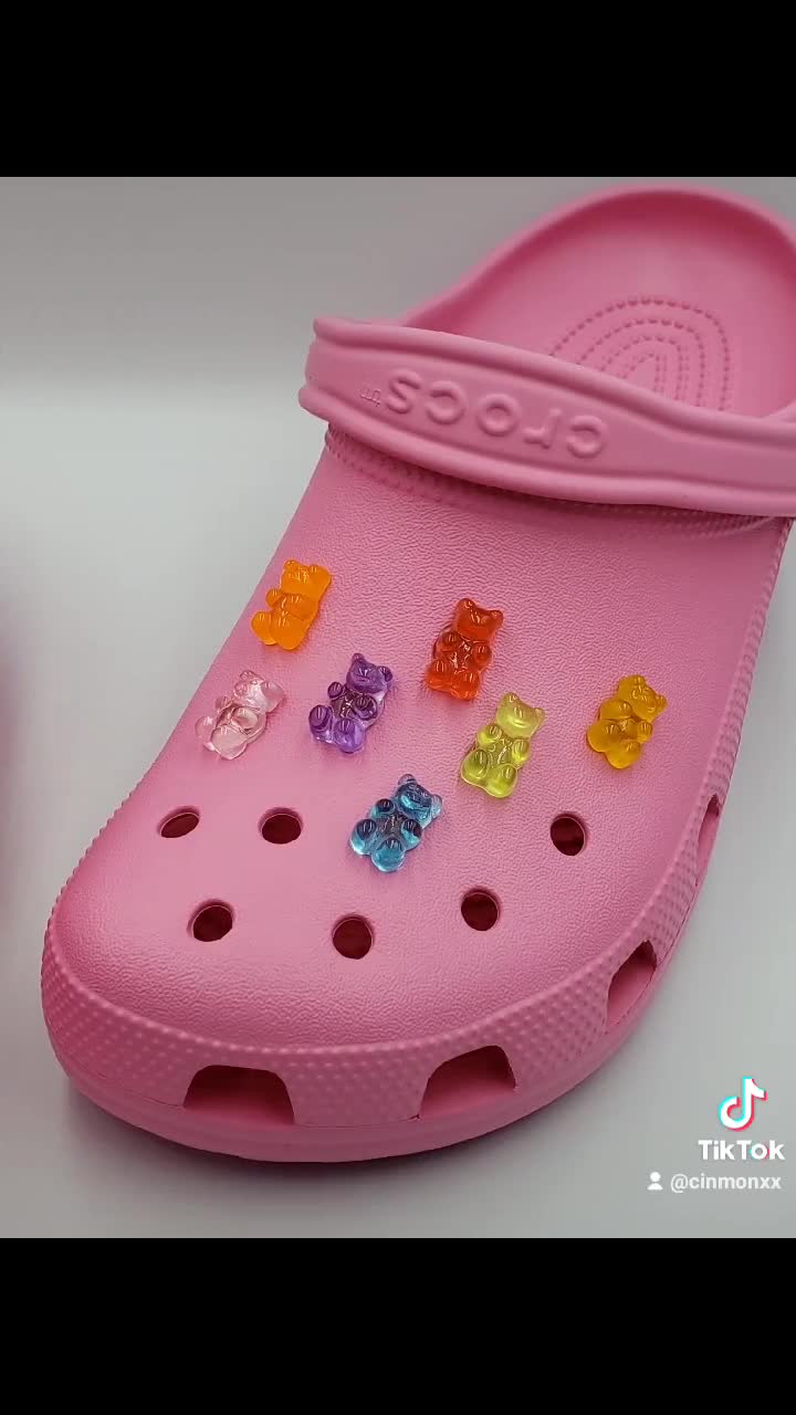 Gummy Bear Shoe Charm Kawaii Candy Lover Sweets Cute Fun Sneaker Bao Asian Culture Croc Resin PVC Jibbitz Clog Jewelry Accessories Gift & schoenclips Sieraden Broches pins en clips Kleding 