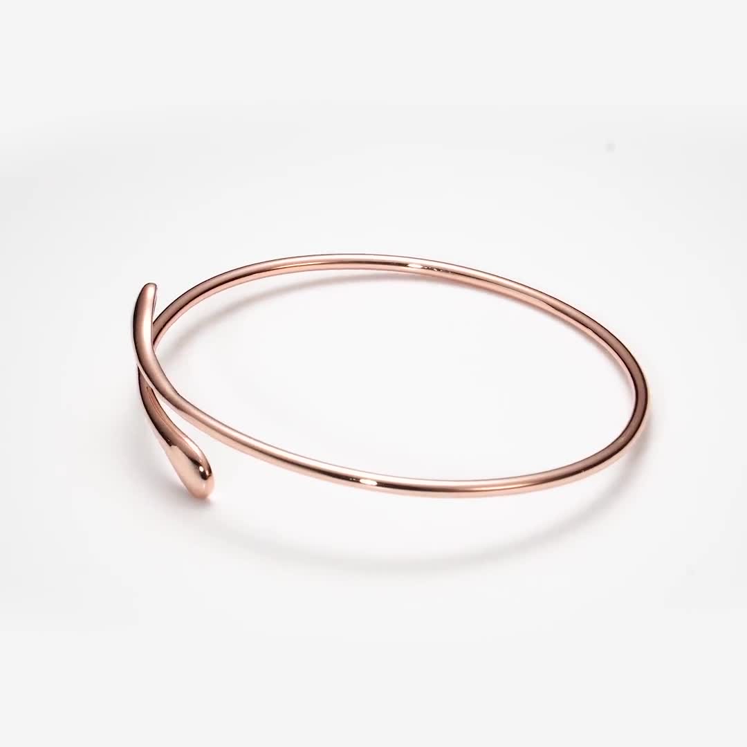 teardrop bangle bracelet