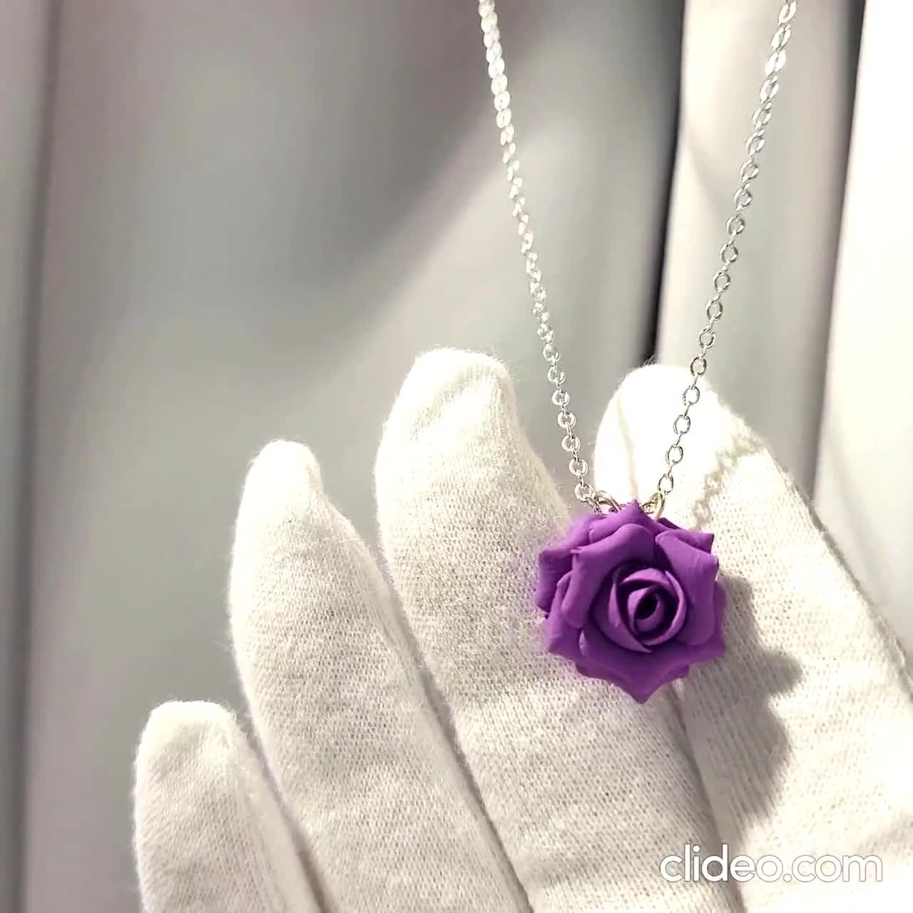 Purple Rose Necklace Purple Rose 