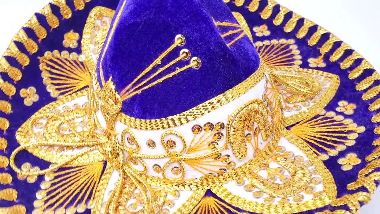 purple and gold sombrero