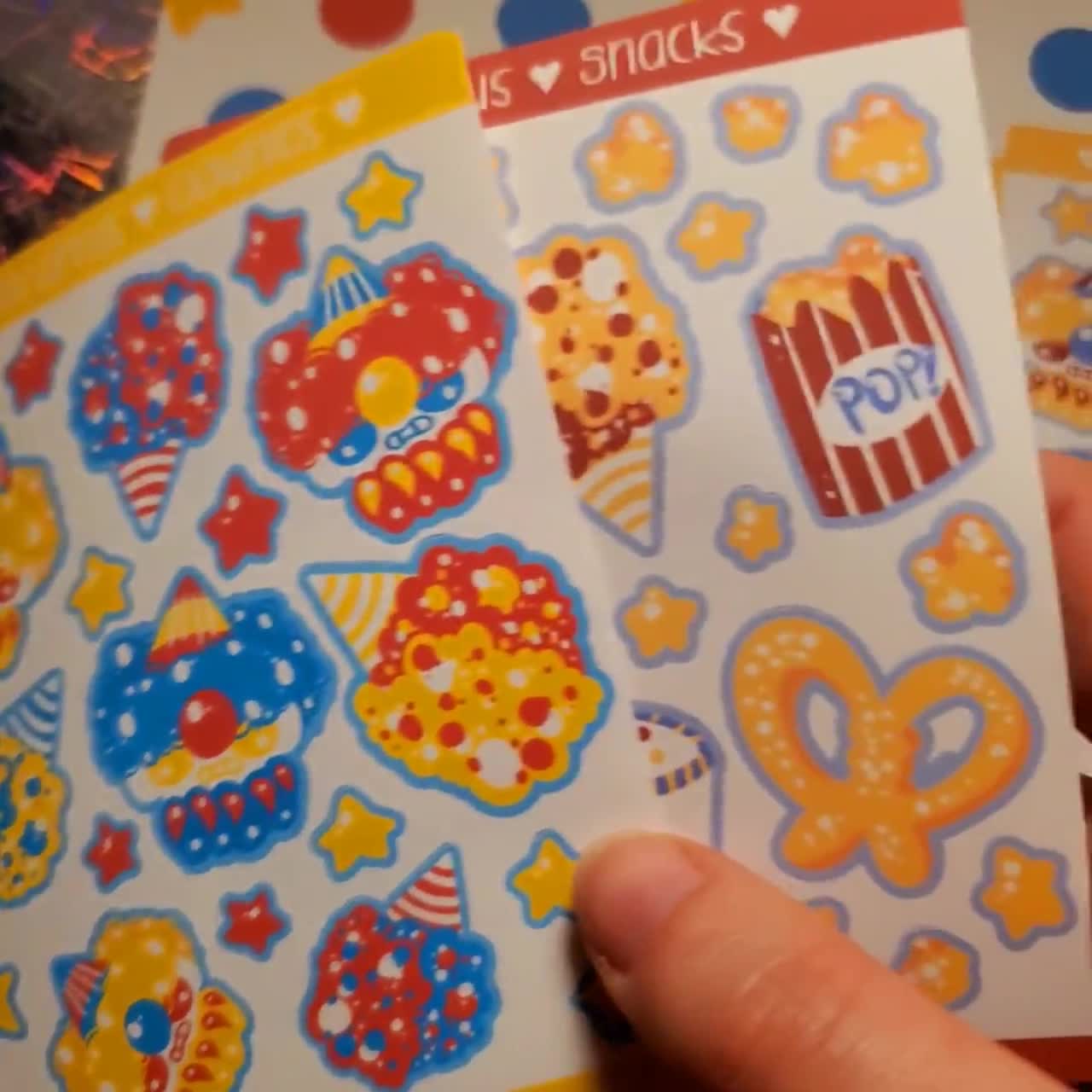 SH CIRCUS CLOWNS STICKER SHEET TOY SPECIAL NEW CLOSEOUT 