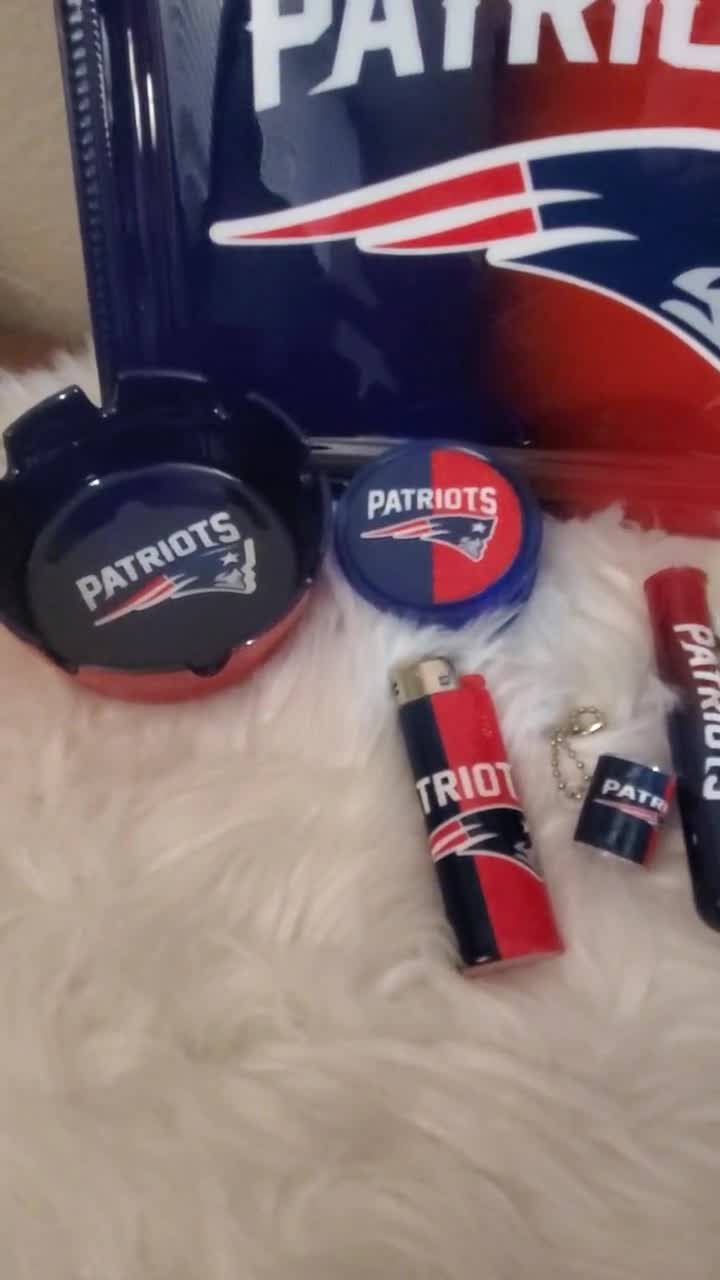 4 or 7pc new england patriots rolling tray