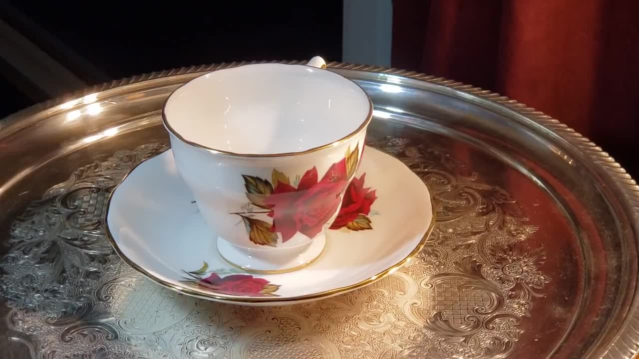 Royal Vale Tea Cup and Saucer Rose Pattern 7978 