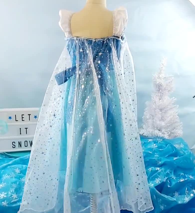 Frozen party handmade dress Elsa costume Kleding Meisjeskleding Verkleden Elsa dress Frozen birthday party dress princess dress 