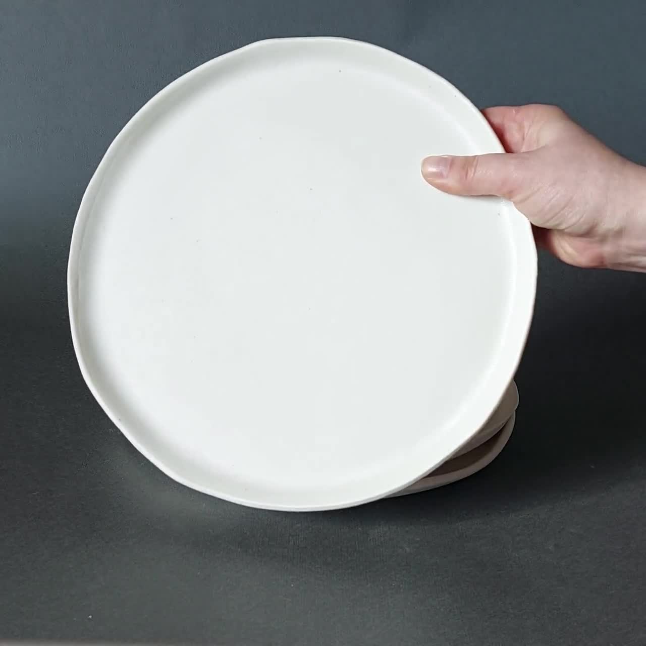 Bianco 24 x 24 x 2 cm ASA 25271036 Tapero Piatto per fonduta Ceramica Ceramica 
