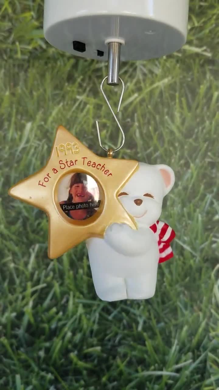 Personalize your Photo Holder 1993 Hallmark Keepsake Ornament Star Teacher 