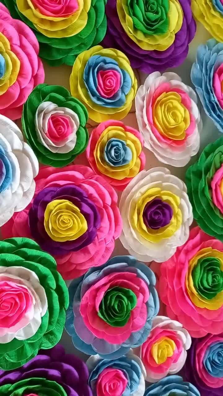 Encanto Colorful Mexico Flower Fiesta Large Paper Flowers - Etsy Finland