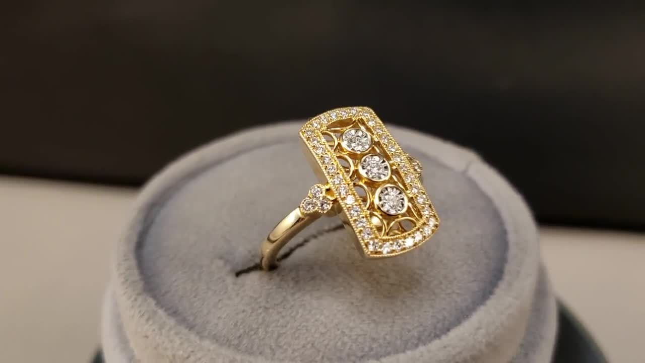 Muf laat staan Nodig hebben Diamond Rings Engagement Ring 14k Diamond Ring 14k Yellow - Etsy