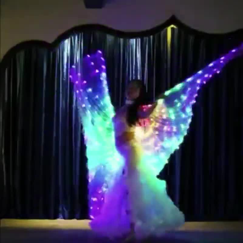 LED Isis Wings Flügel Dancewear Glühen Licht Show Bauchtanz Kostüm 