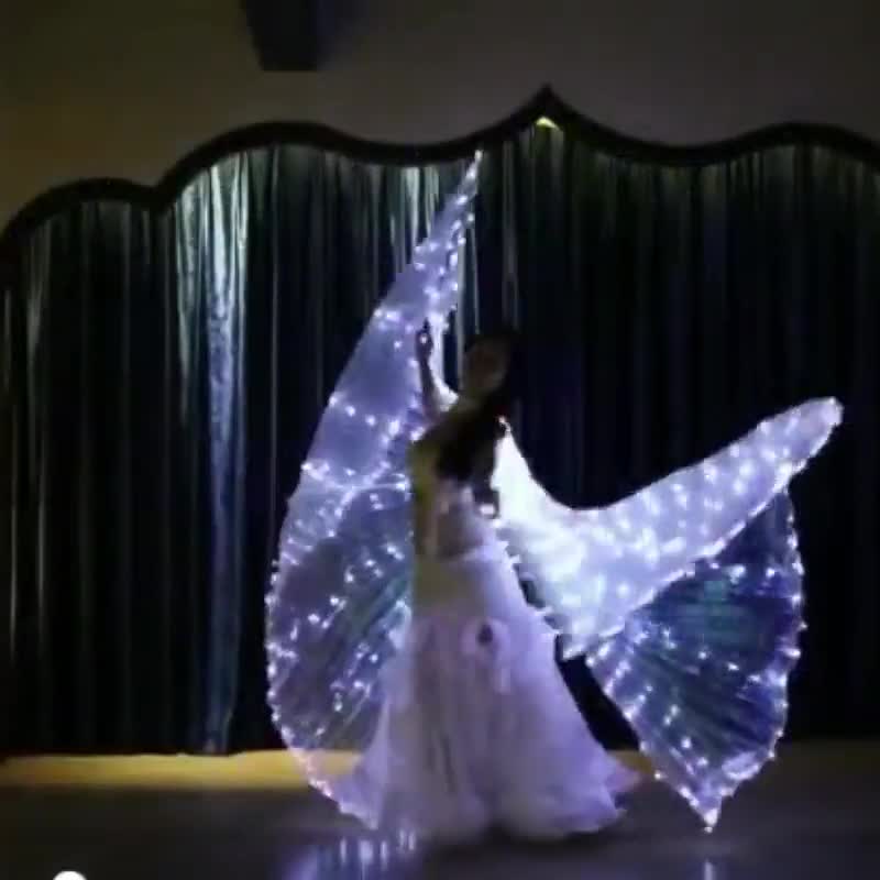 LED Isis Wings Bauchtanz Tanz Kostüme Dancewear Glühen Licht Ägyptische Dance 