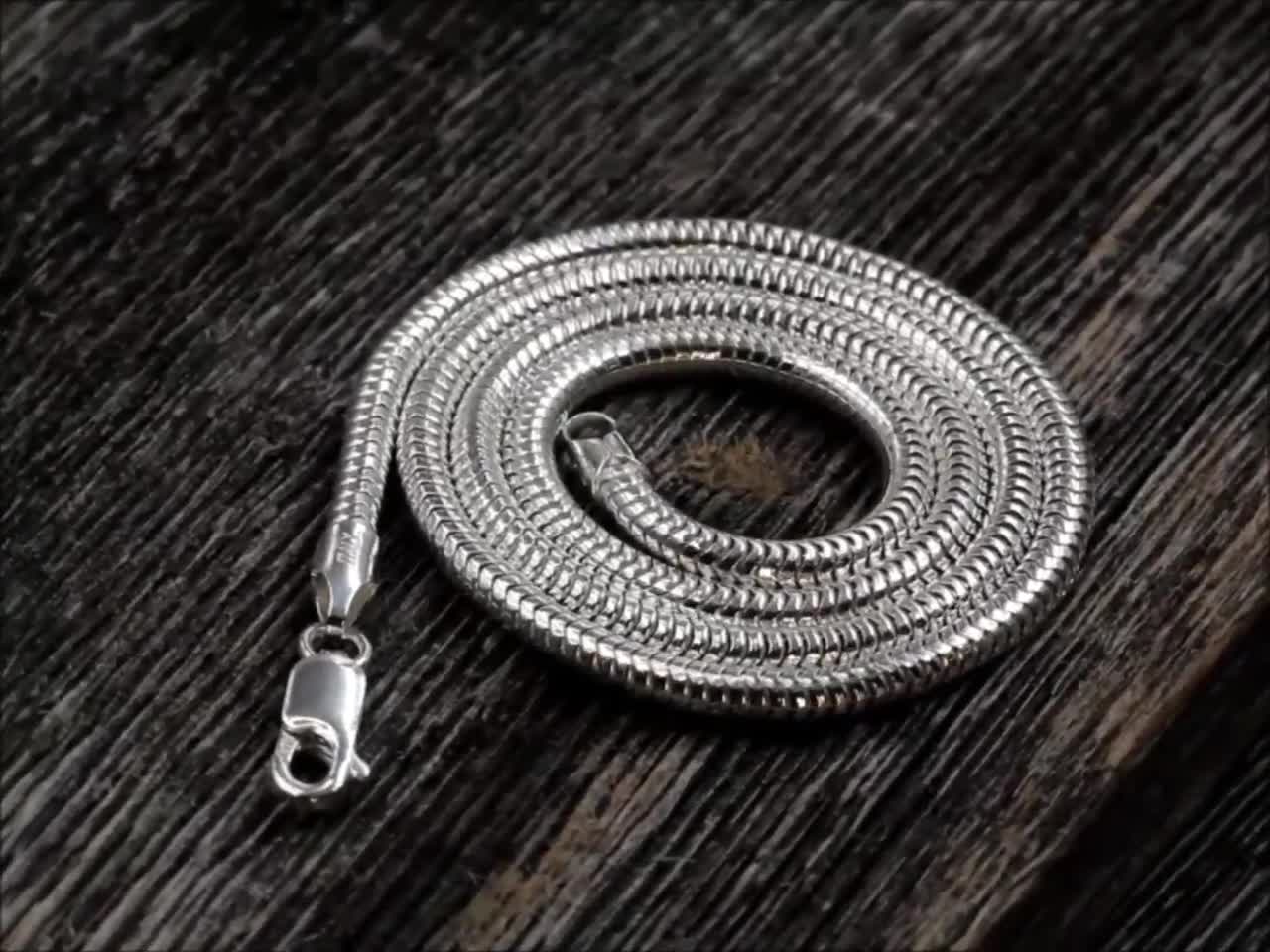 3mm sterling silver seamless snake chain