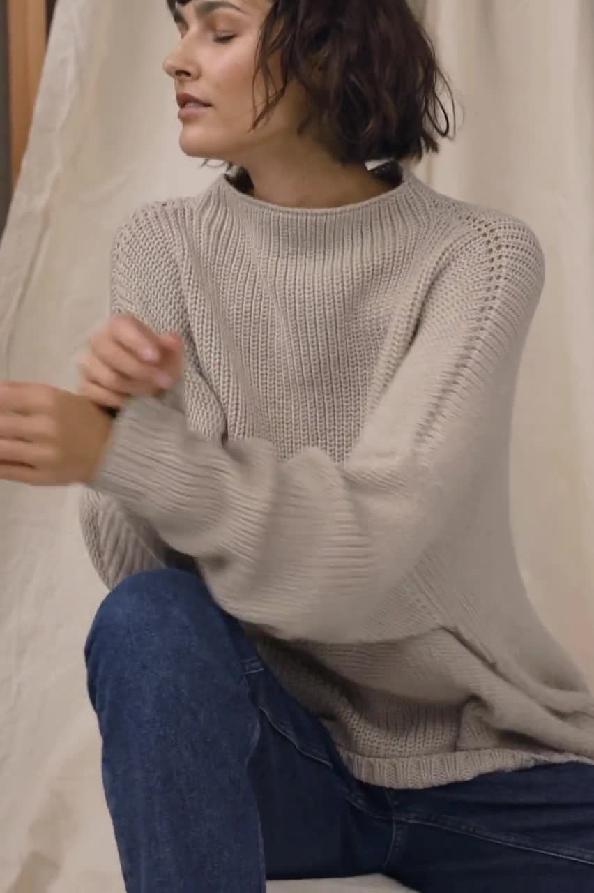 Chunky Merino Wool Sweater Oversized 