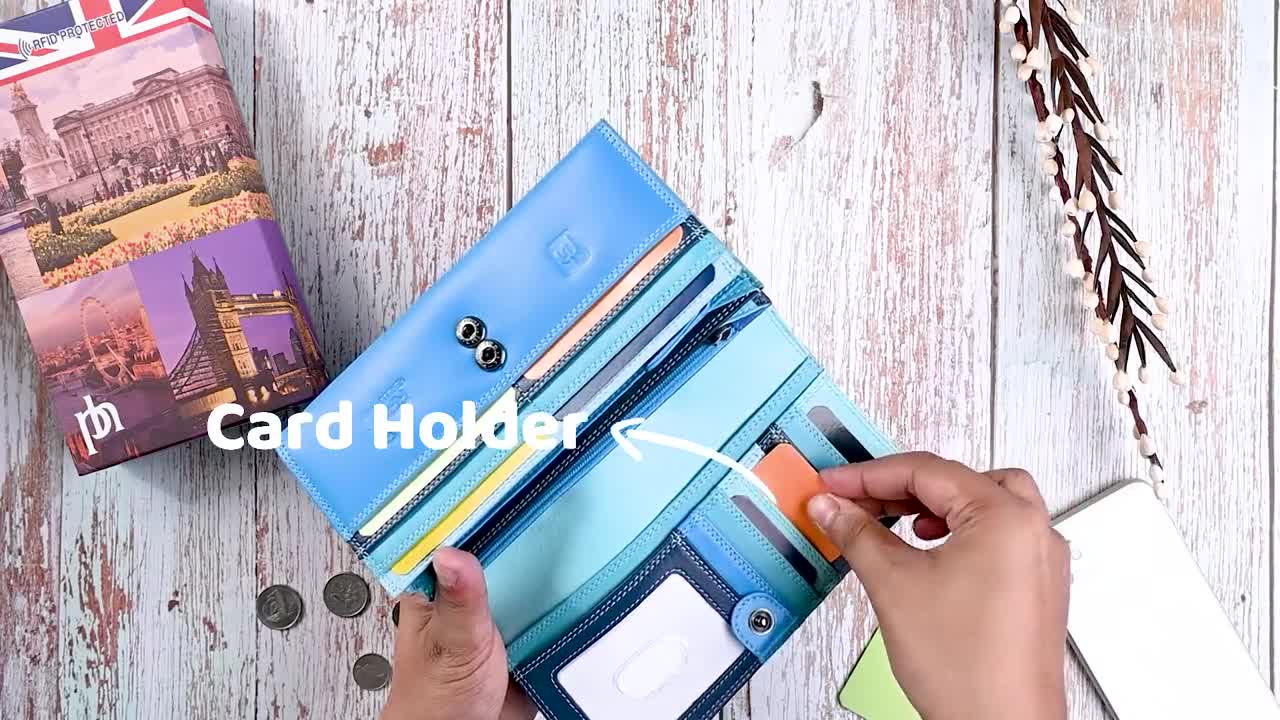 Damen & Herren DiRoHu Echtes Leder Herausnehmbarer Kartenhalter 12 Fächer für Karten Papiere etc.| Schwarz & Rot RFID & NFC Datenschutz Geldbörse 