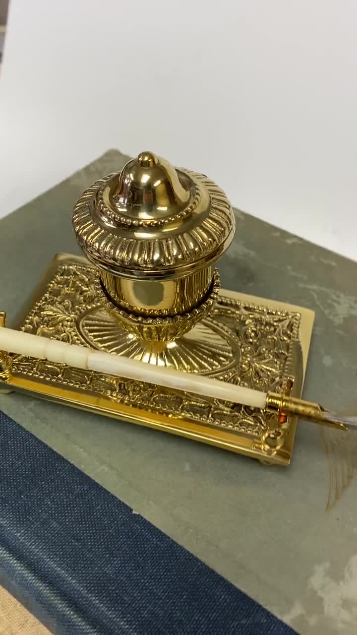 Papercraft Craft Supplies & Tools Vintage Brass Fountain Pen Holder