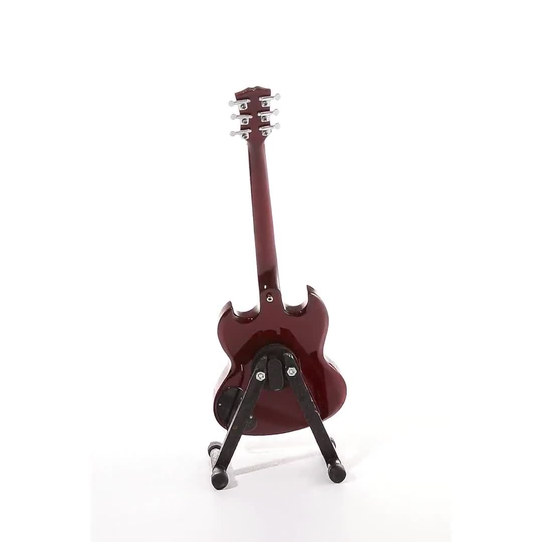 Art & Collectibles ACDC Angus Young - Miniature Guitar Replica with ...