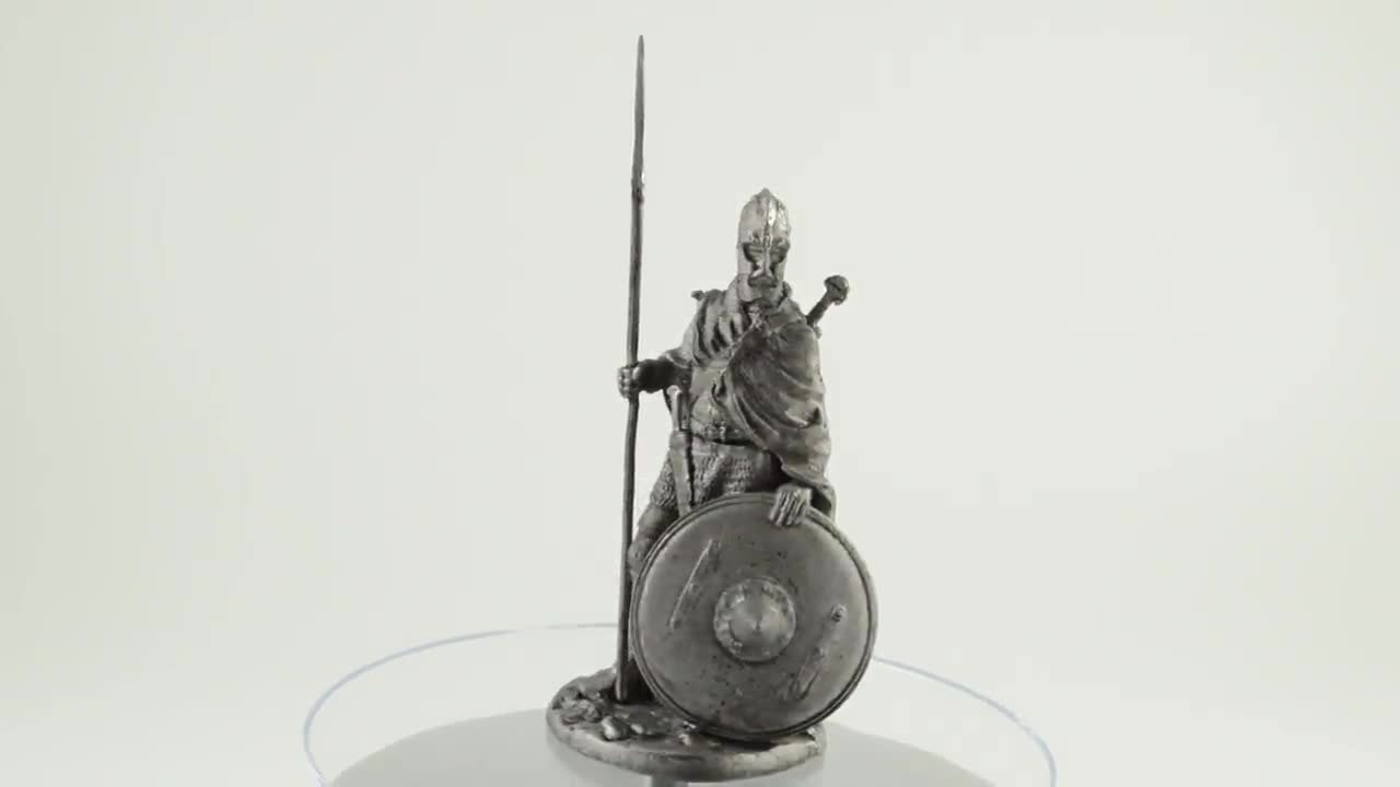 54mm miniature figurine metal sculpture Anglo-Saxon 6th cent Tin toy soldier 
