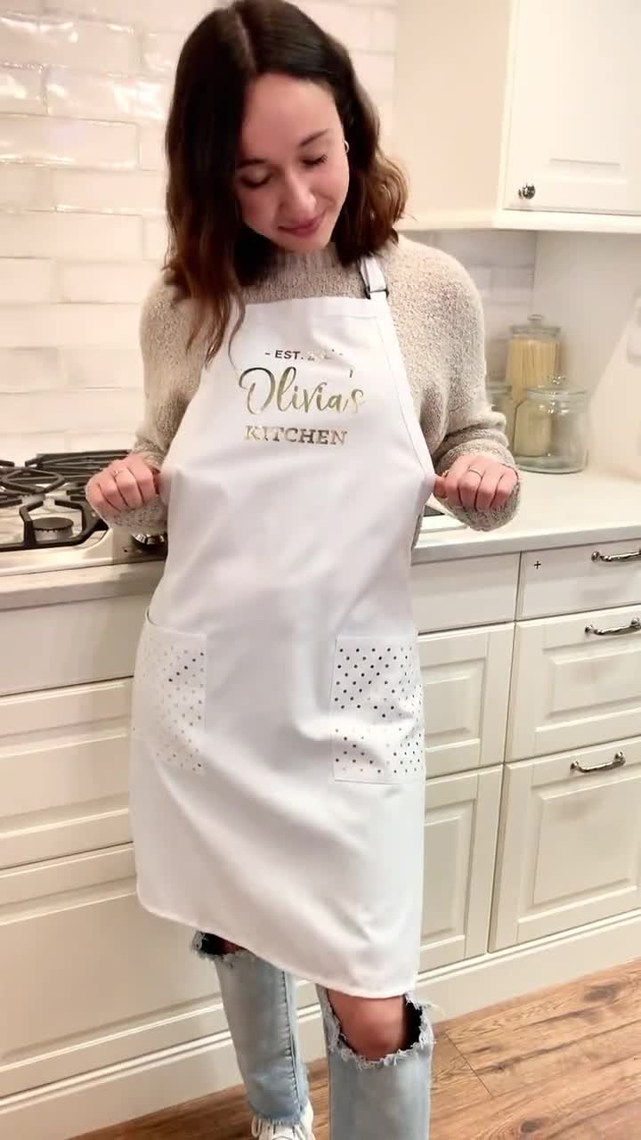 Thai North Style Apron with Zipper & Bag V.3 Durable Kitchen Cooking Chef 