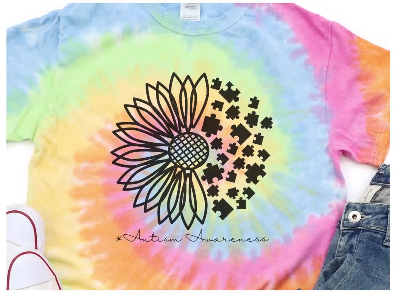 Autisme Tie Dye Shirt Autism Awareness 