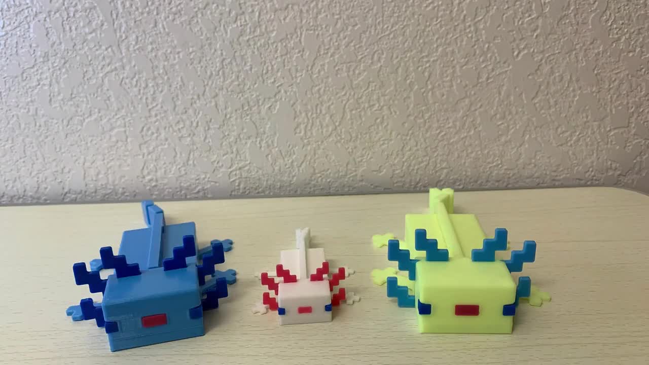 minecraft mini figures axolotl