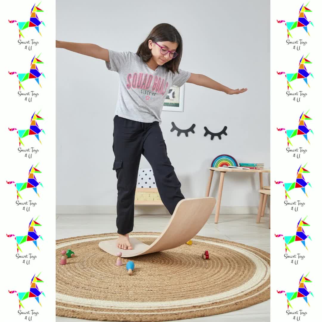Getalenteerd vredig slijm Wooden Balance Board for Kids Wobble Board for Kids Toddler - Etsy België
