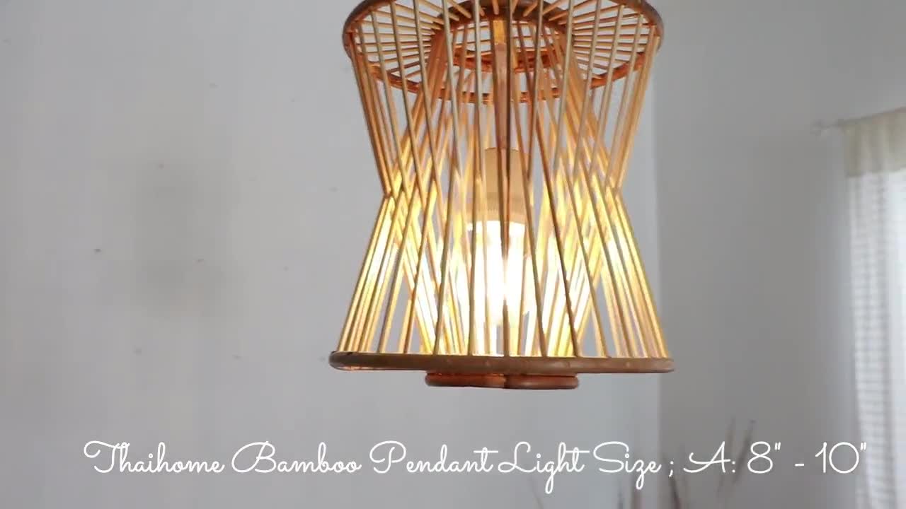 BAMBOO PENDANT LIGHT-Pendant light- pendant lamps -Lampshade-home decoration pendant lamps-wicker bamboo lamp-lighting bamboo-Outdoor Light
