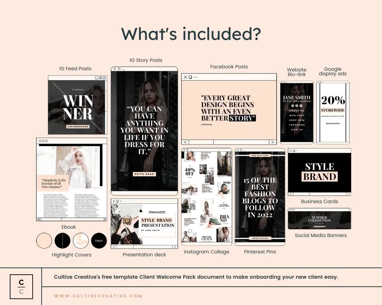 Premium Fashion Complete Brand Bundle Style Template Toolkit - Etsy