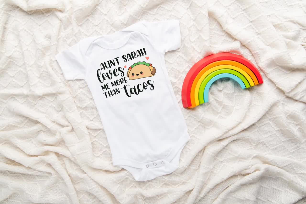 Taco Theme Baby Bodysuit New Aunt Gift to Niece 