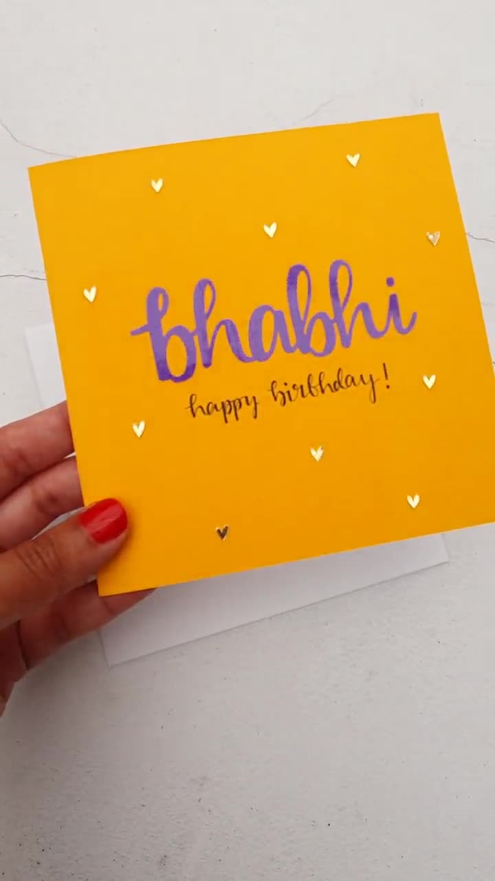 Buy Bhabhi Birthday Card Indian Sister in Law Birthday Card Online ...