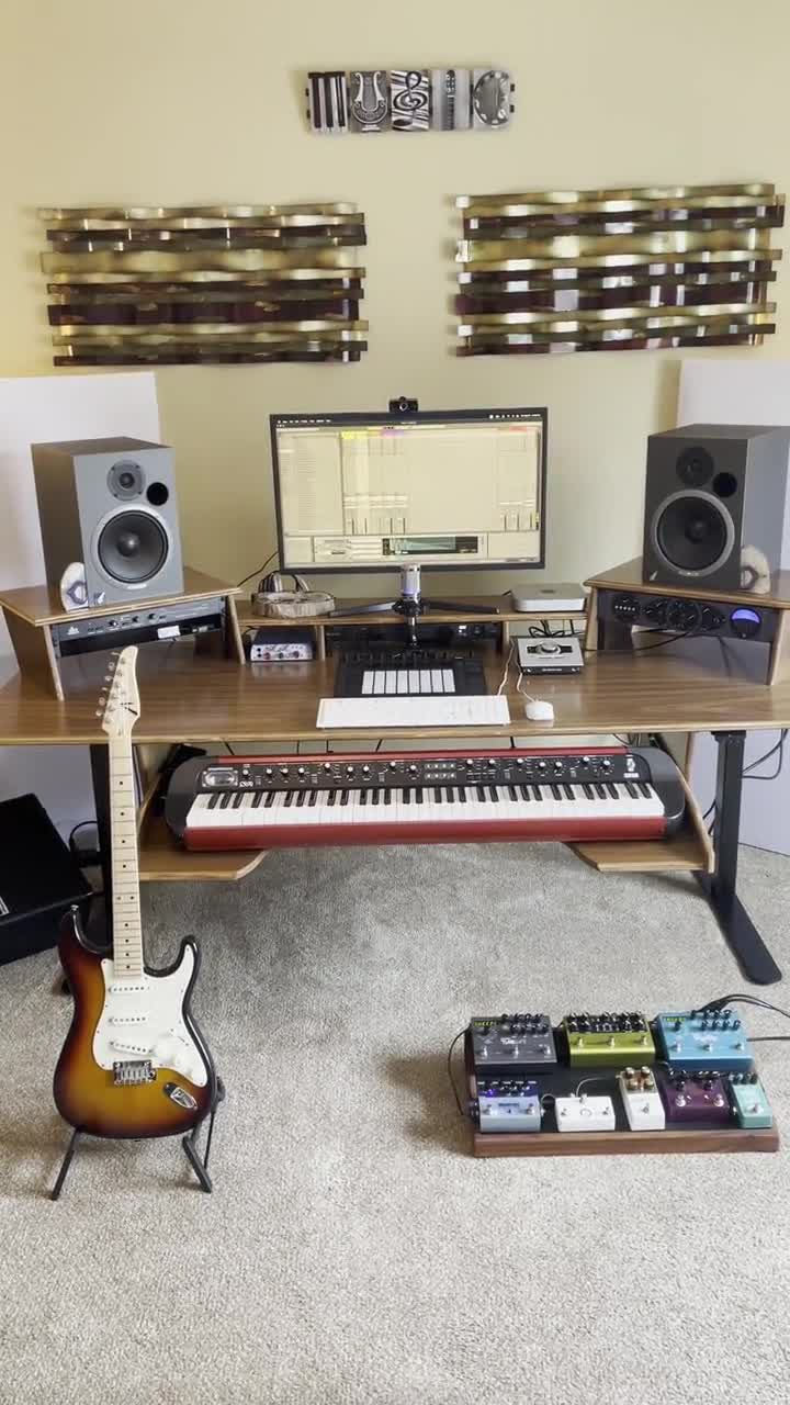 SIT/STAND Music Studio Desk Height-adjustable Keyboard Tray - Etsy