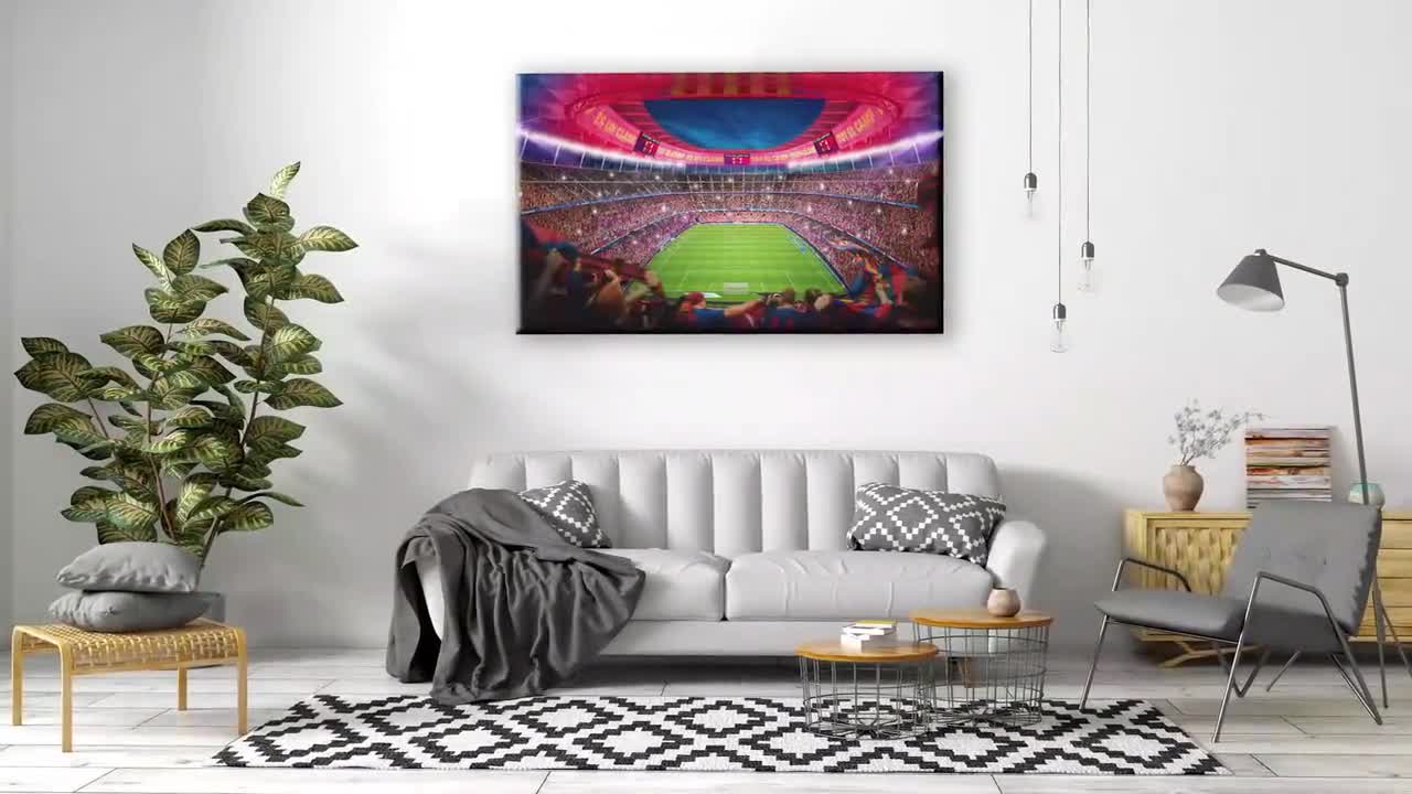 Leinwandbild Kunst-Druck 120x60 Bilder Sport Barcelona Stadion 