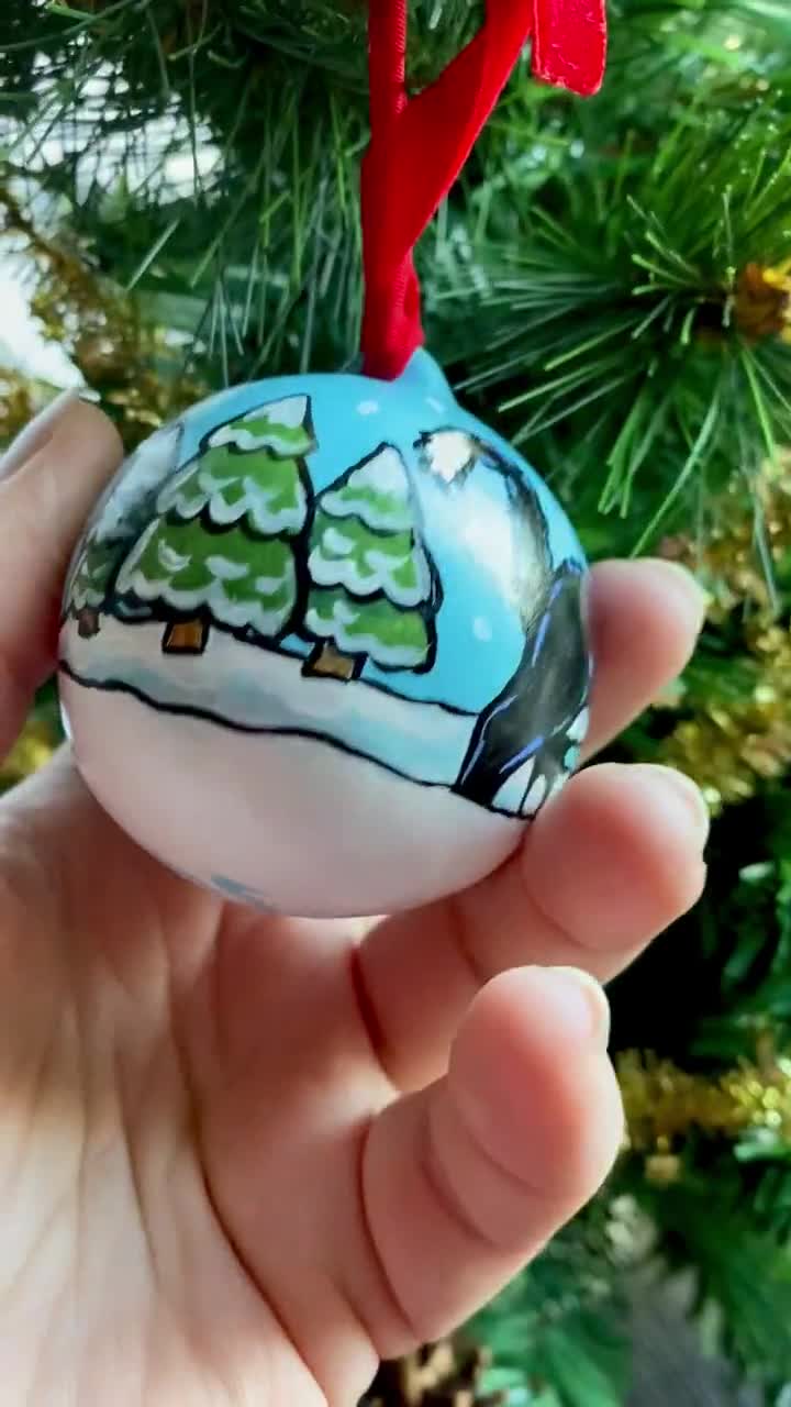 ceramic christmas tree with cats