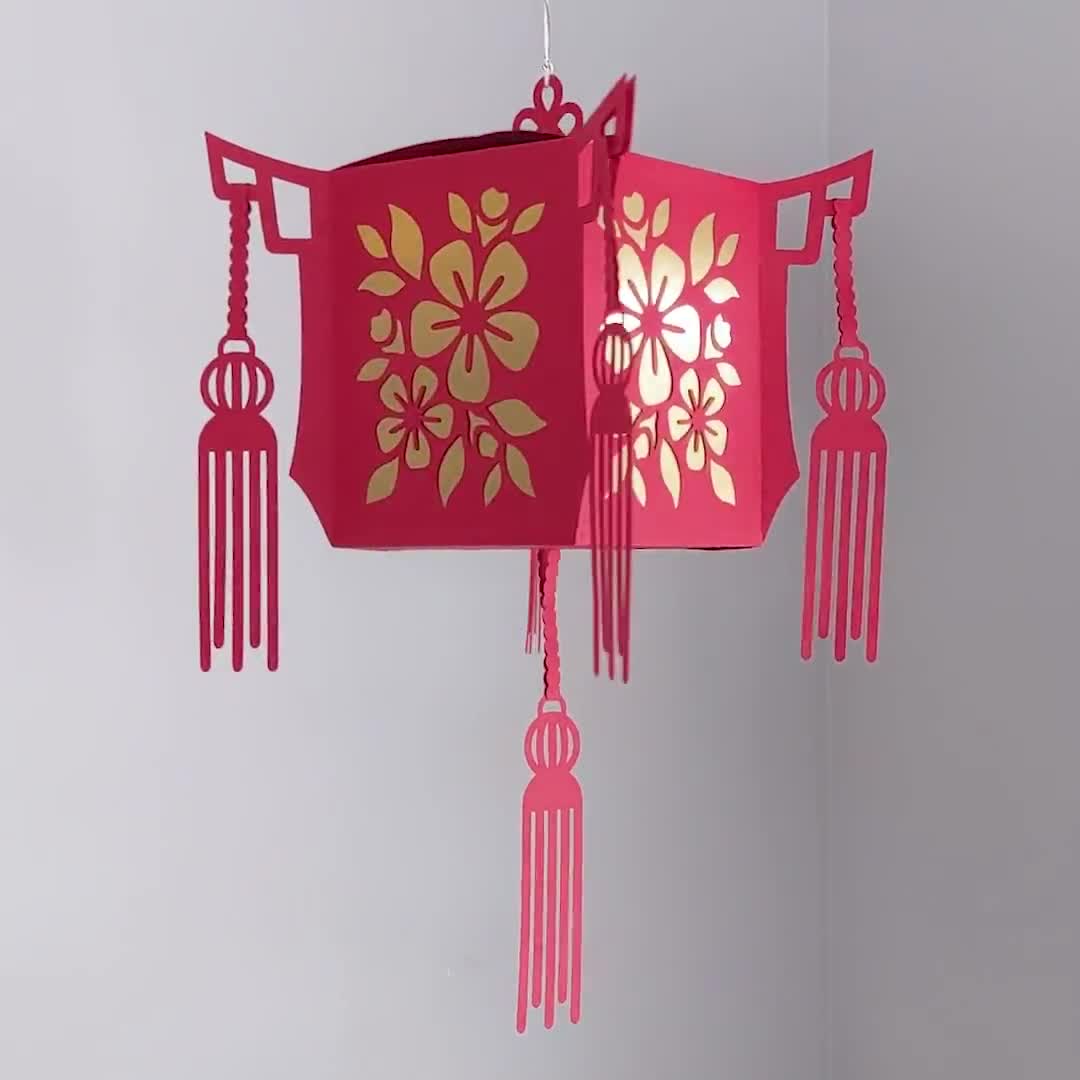 Rund Laternen Lampions Handwerk Dekoration für Chinesische Lunar Neujahr 
