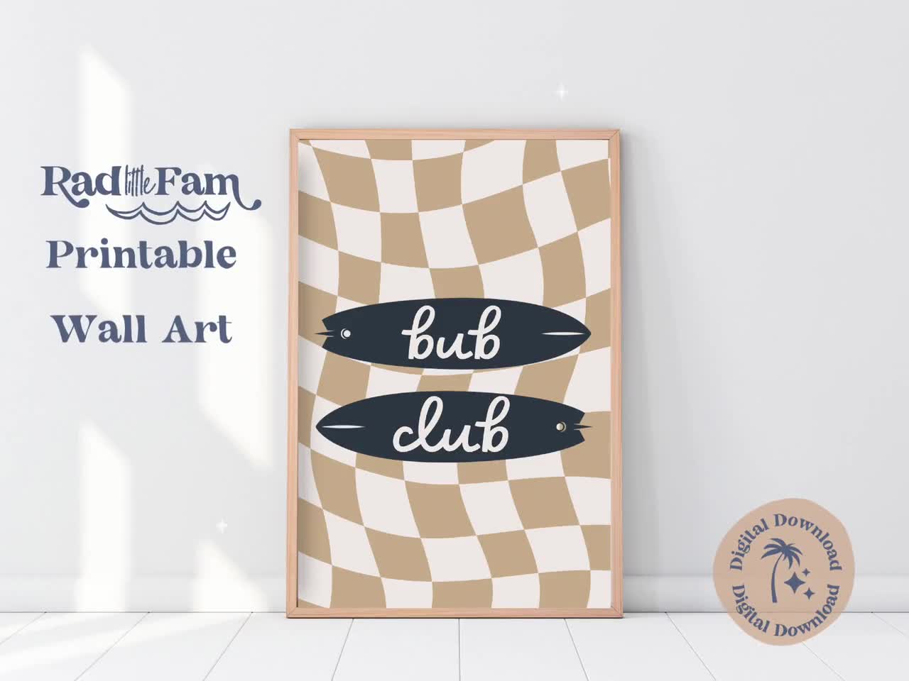 Bub Club Surfboard DIGITAL DOWNLOAD Printable Nursery - Etsy