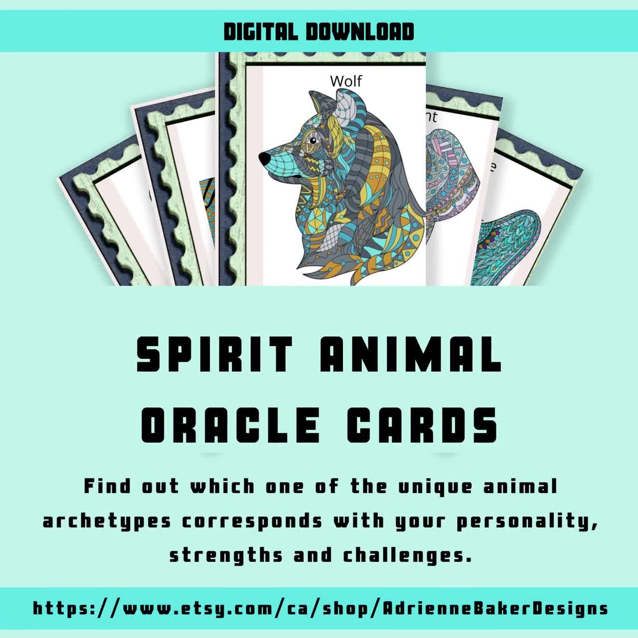 Spirit Animal Oracle Deck Spiritual Animals Oracle Cards - Etsy
