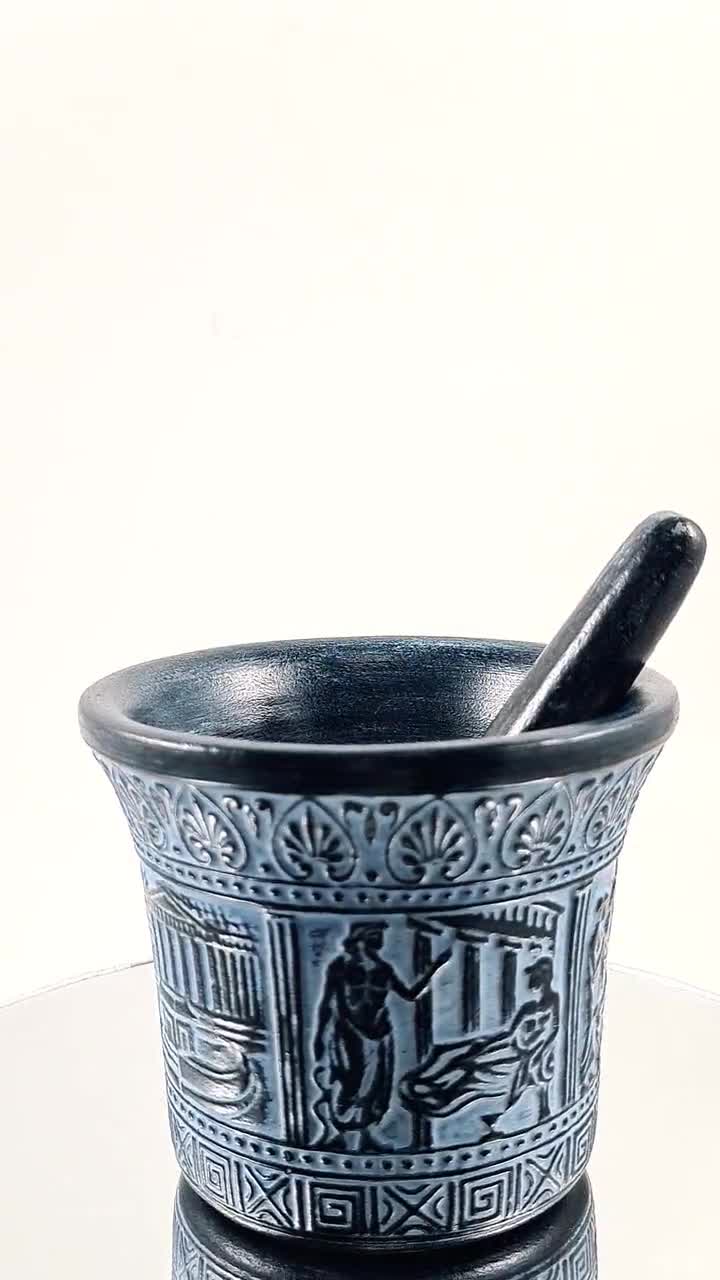 Αncient Greek decorative Mortar and pestle 