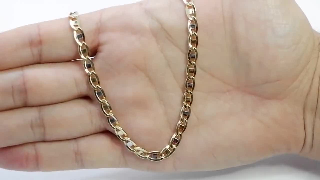 Gold Plated " Luxury Chain 0329 Curb Chain -rhodium " Gold Plated Classic 