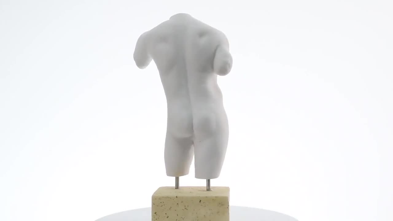 Male Naked Body Sculpture Erotic Art Figurine Alabaster Home Decor 25 cm Height