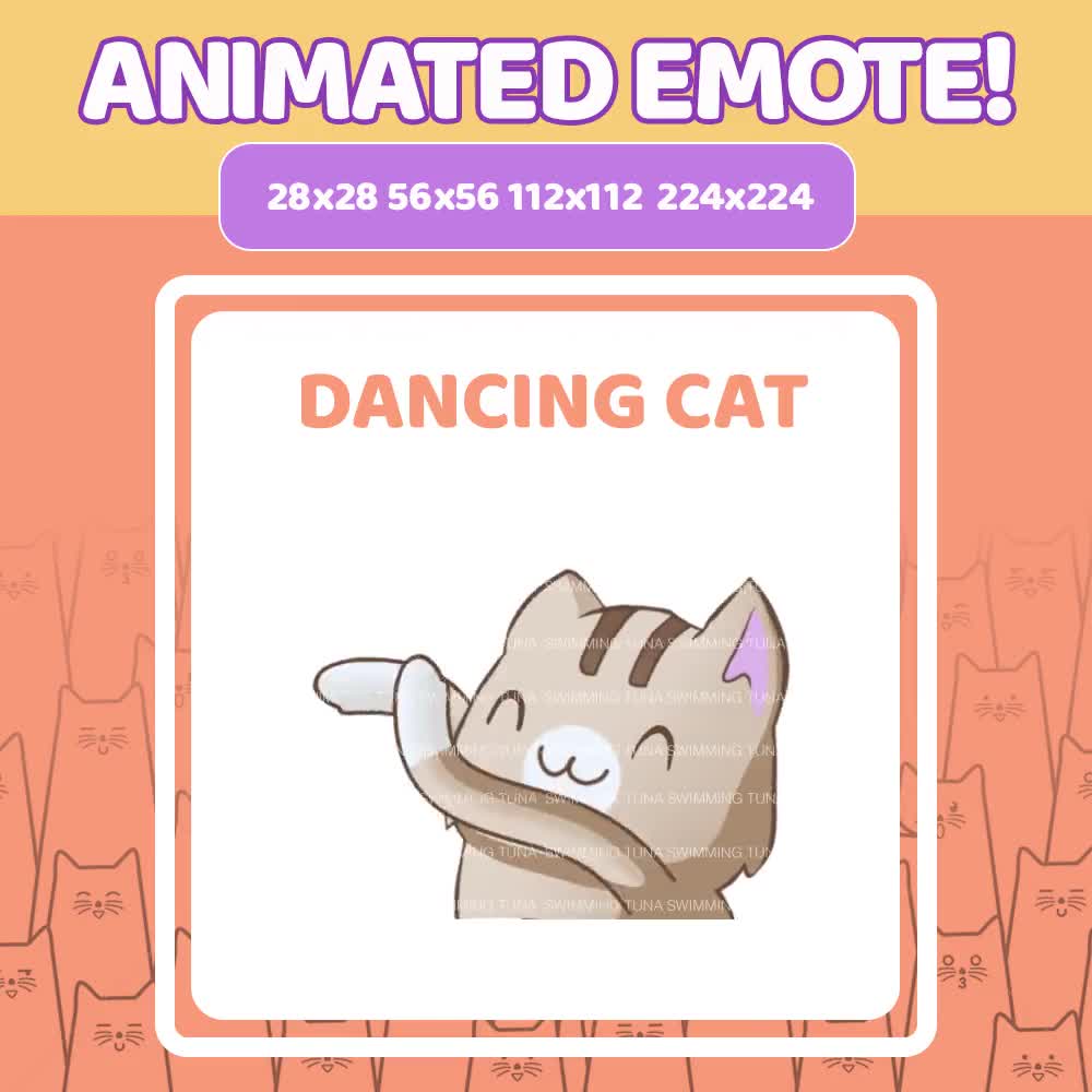 Animated Dancing Cat Emote Meme Twitch Emotes Twitch Emote - Etsy